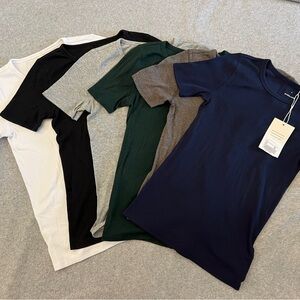 Everlane Luxe Rib Crew Neck T-Shirts SET